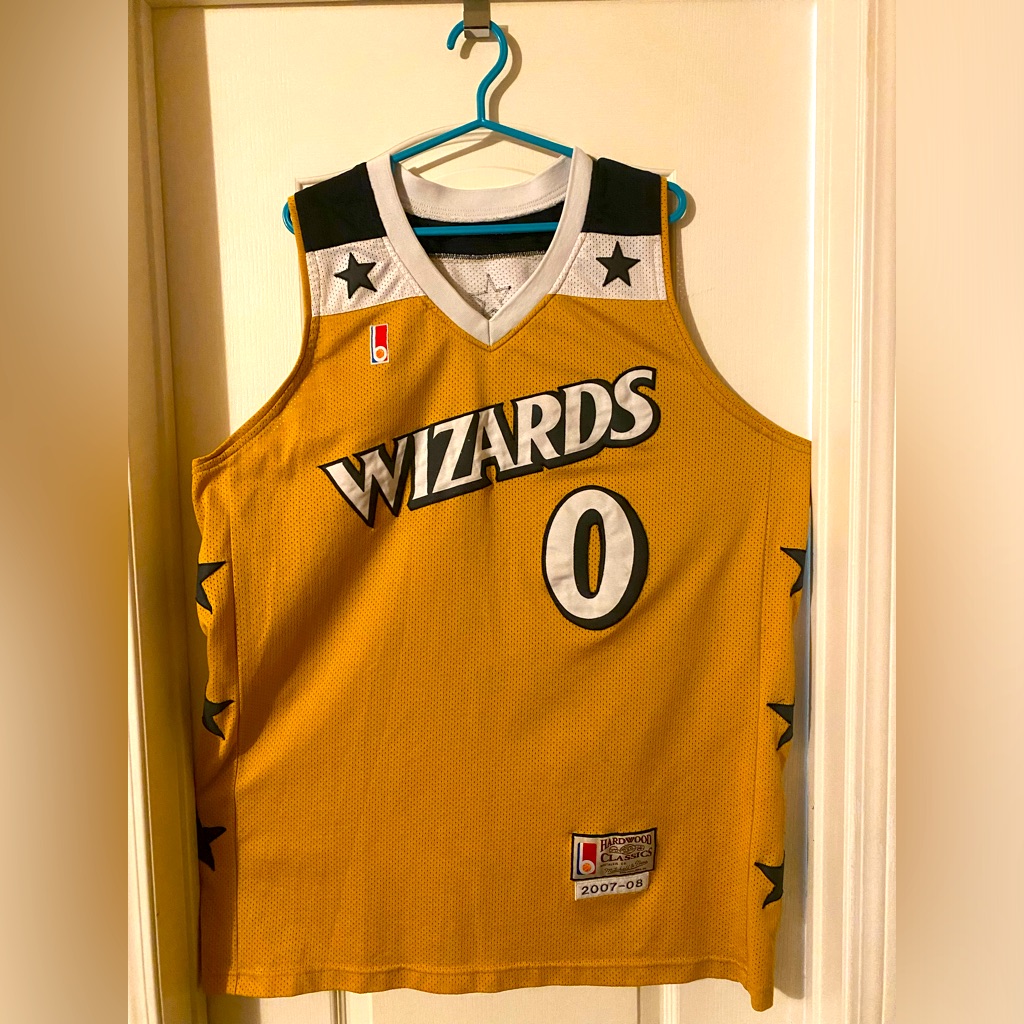 Gilbert Arenas #0 Wizards 2007/08 Gold Jersey Men’s Lg